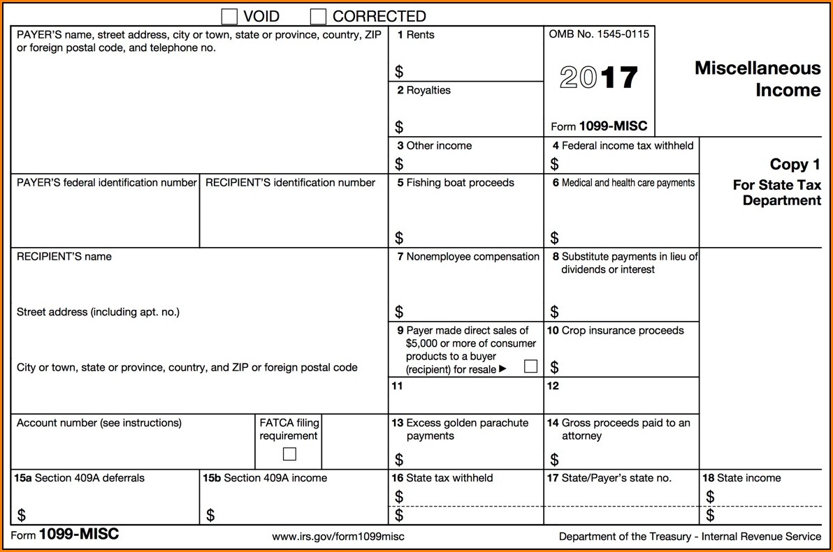 Irs Form 1099 Misc 2017