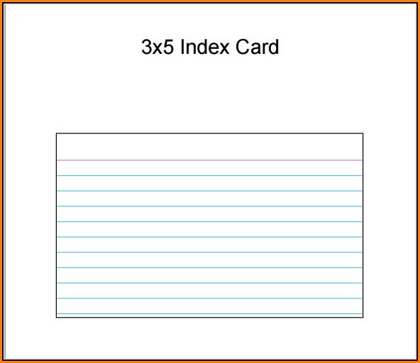 3x5 Index Card Template For Mac