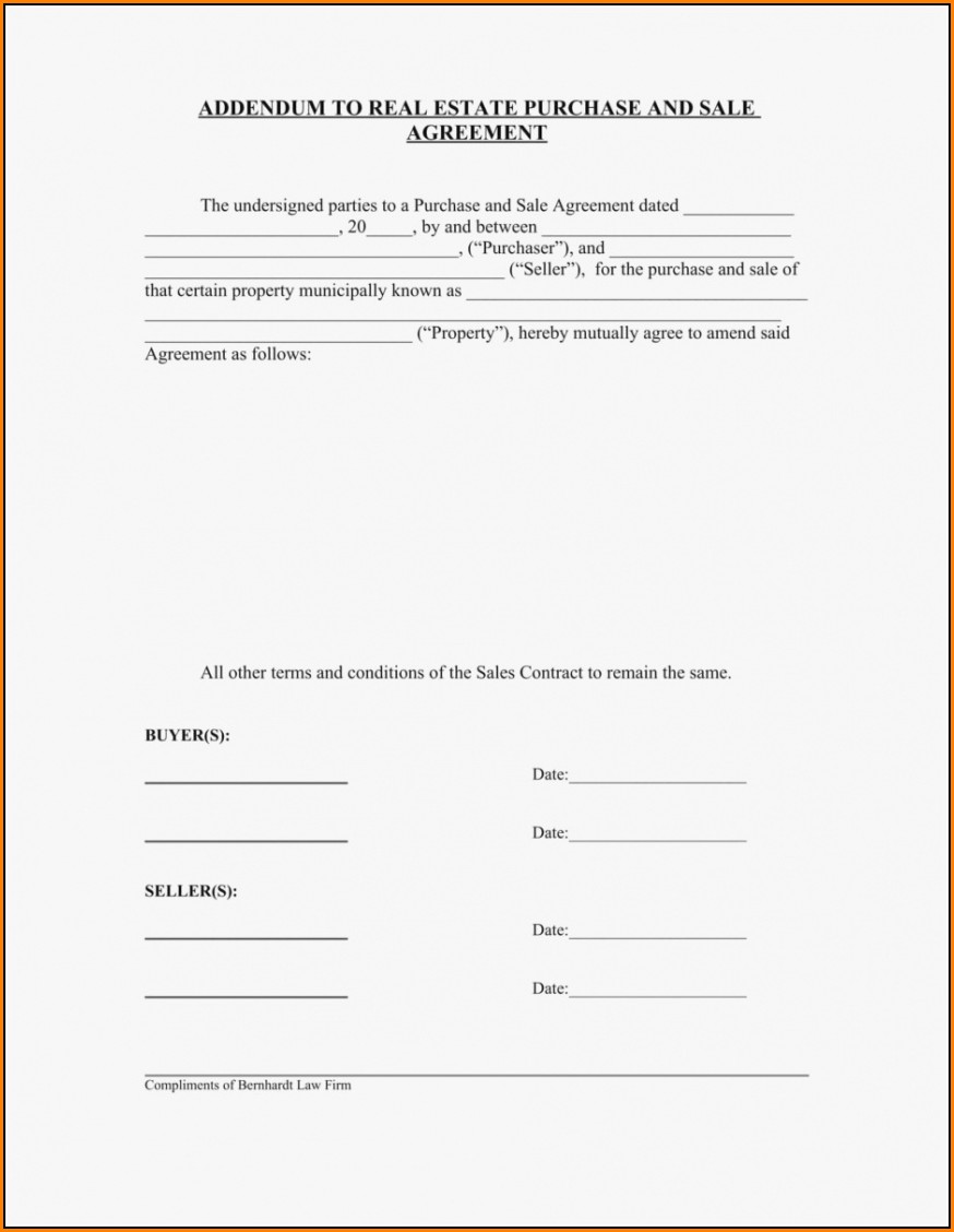 Addendum Template For Contract Agreement Template 1 Resume Examples
