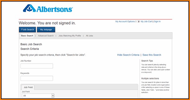 Albertsons Job Application Online