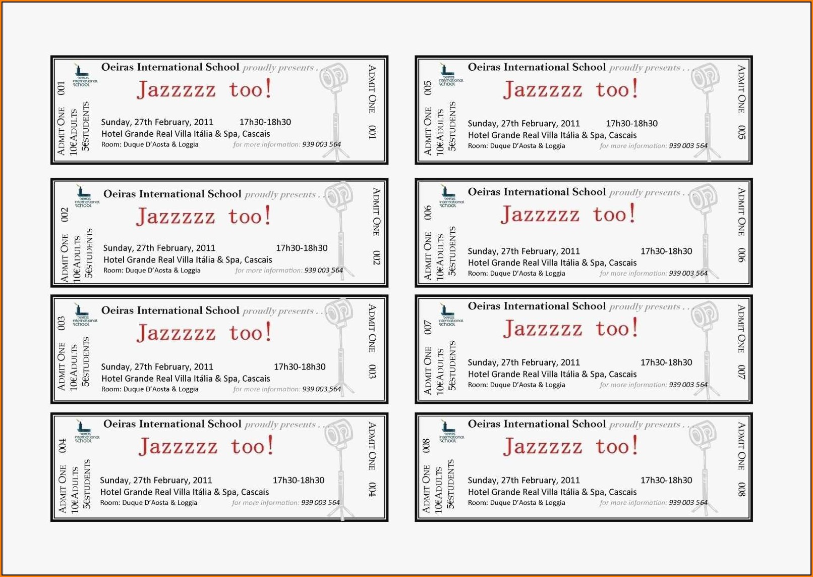 Avery Raffle Ticket Template 10 Per Sheet