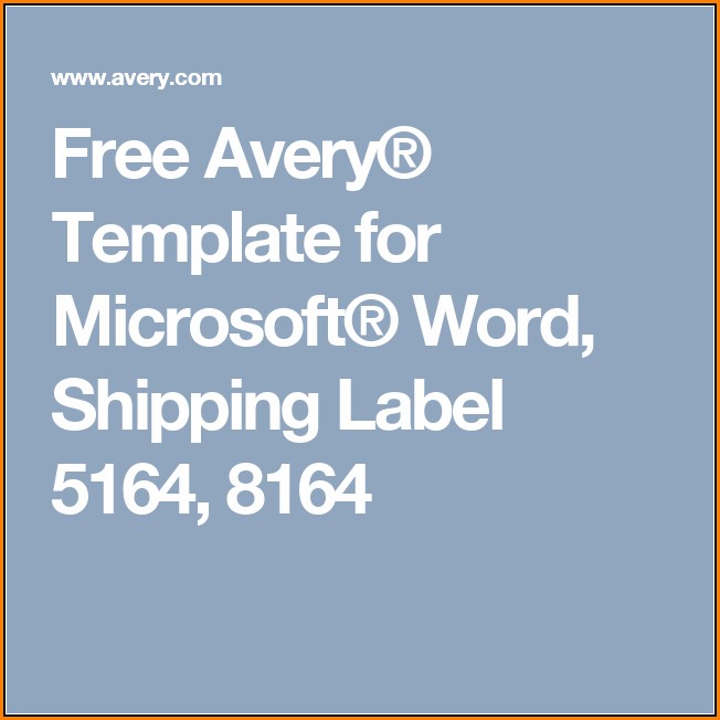 Avery Shipping Label Template 8164
