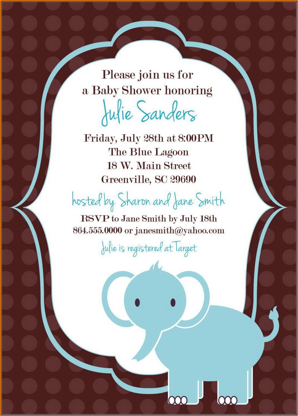 Baby Shower Invite Template Indesign