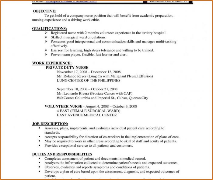 Bsc Nursing Resume Format For Freshers Resume Resume Examples