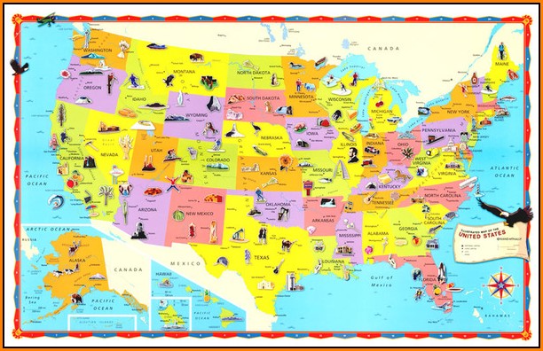 Children's United States Wall Map