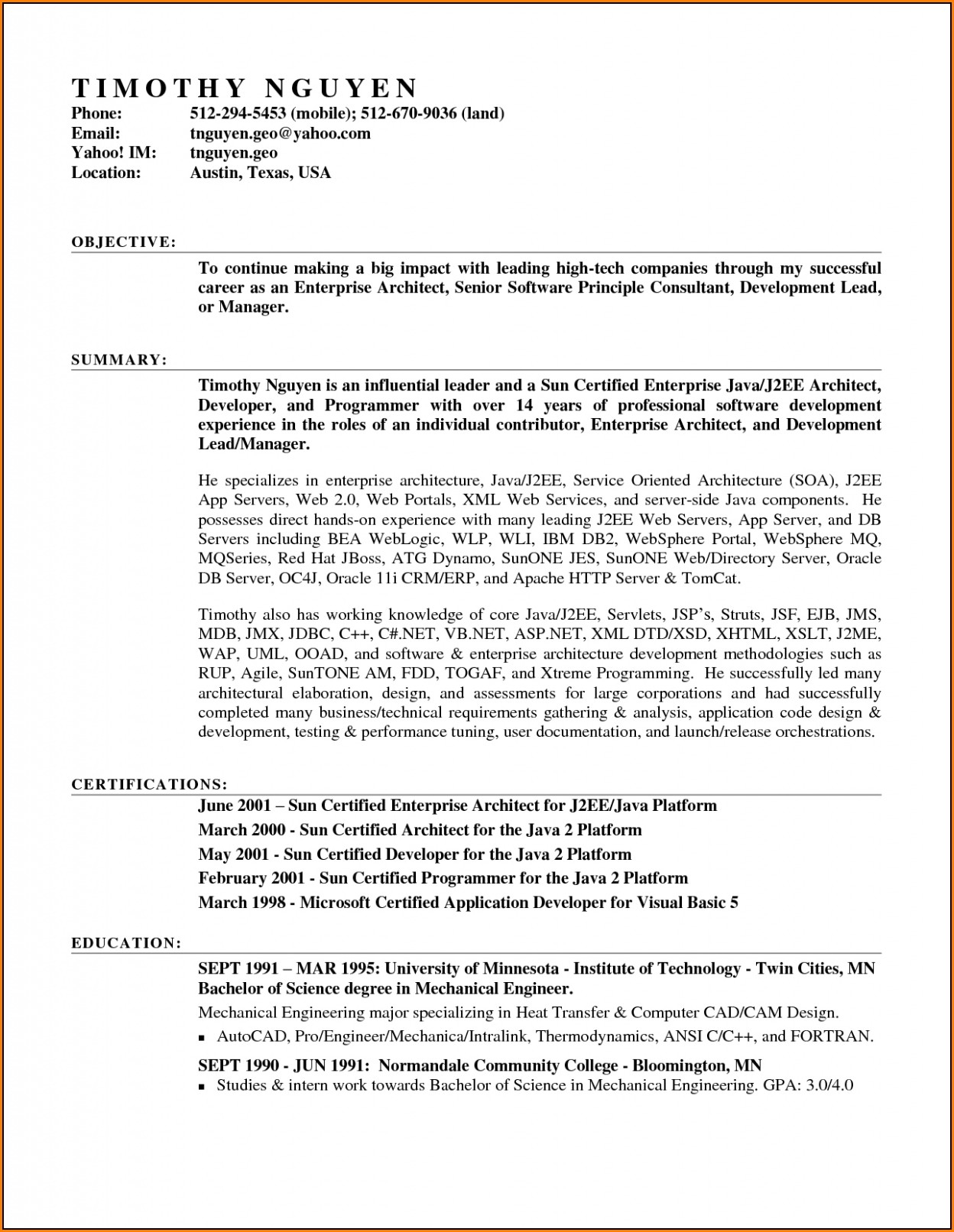 Construction Resume Templates For Microsoft Word