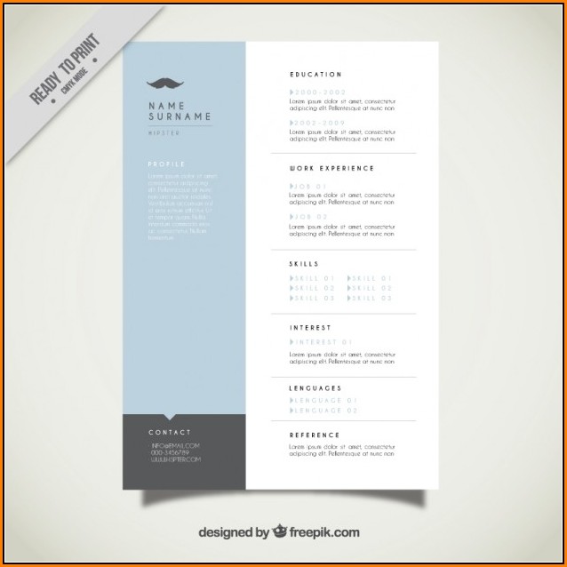 Contemporary Resume Templates Free Download