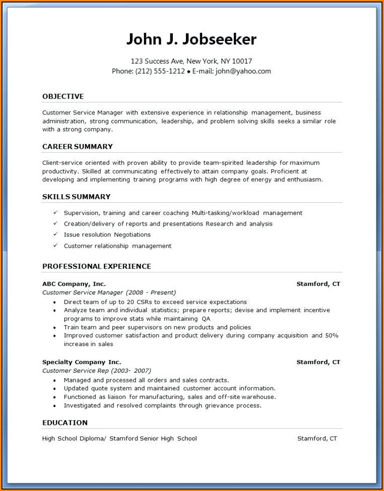 Downloadable Microsoft Word Free Resume Templates