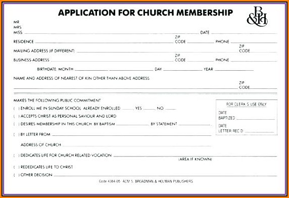 Free Membership Application Form Template Word