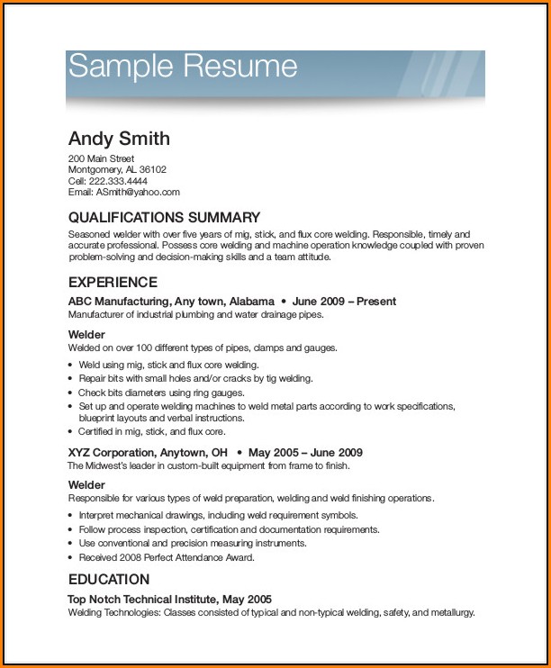 Free Printable Resume
