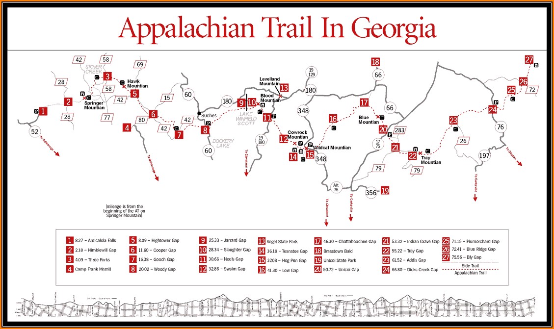 Map Of Appalachian Trail In Georgia