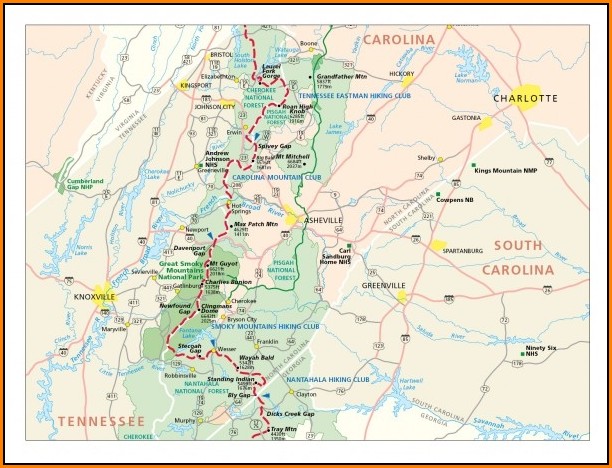 Map Of Appalachian Trail In North Carolina