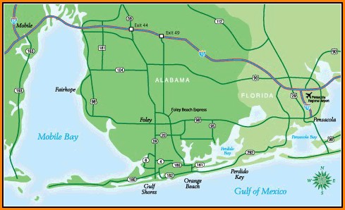 Map Of Gulf Shores Alabama