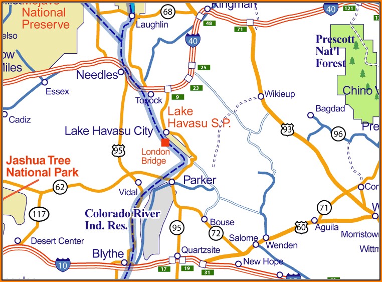 Map Of Lake Havasu Arizona