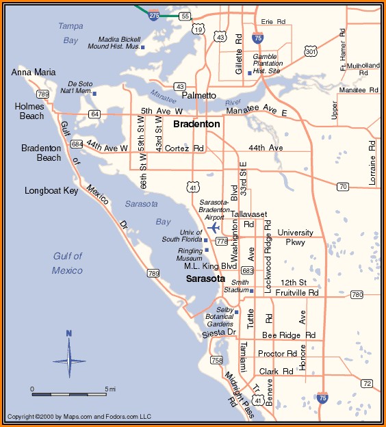 Map Of Sarasota Fl