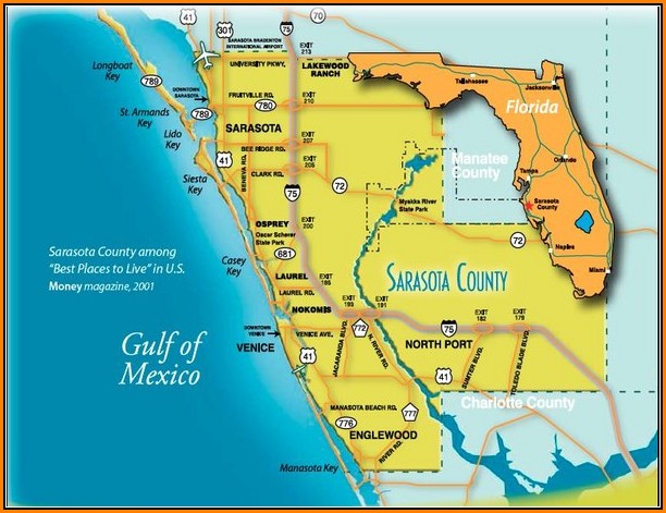 Map Of Sarasota Florida Area