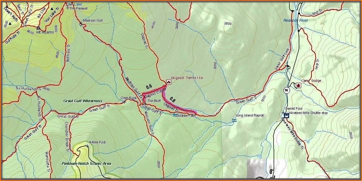 Map Of The Appalachian Trail In New Hampshire