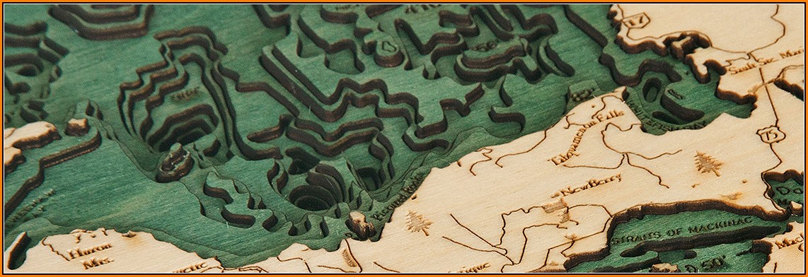 Nautical Wood Maps