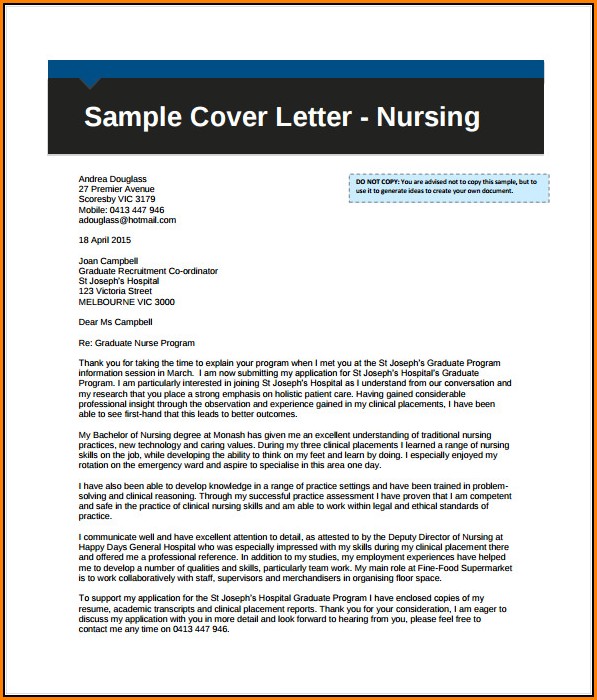 Professional Free Cover Letter Sample
