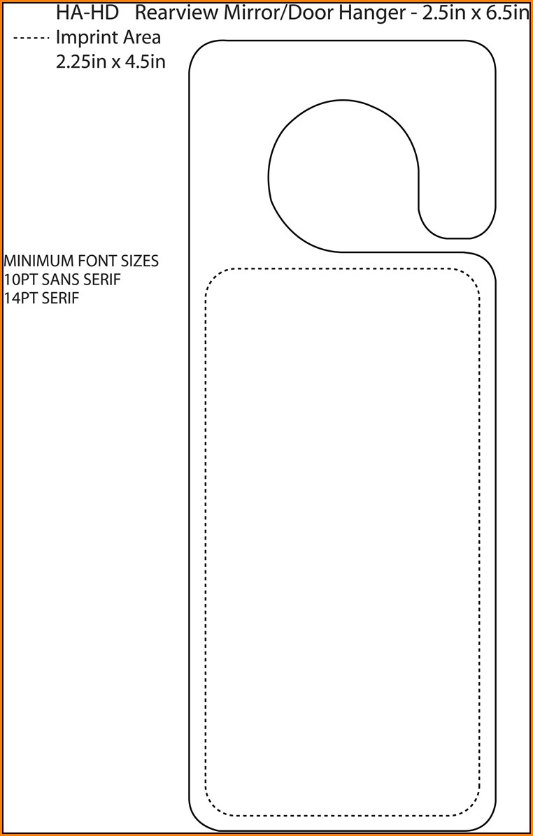 Template For Rear View Mirror Hanger