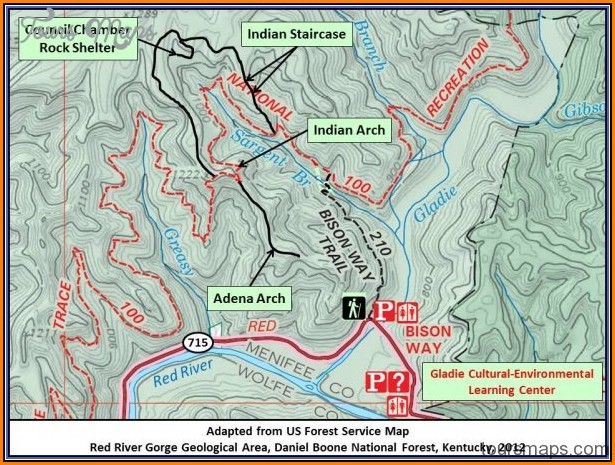 Red River Gorge Trail Map