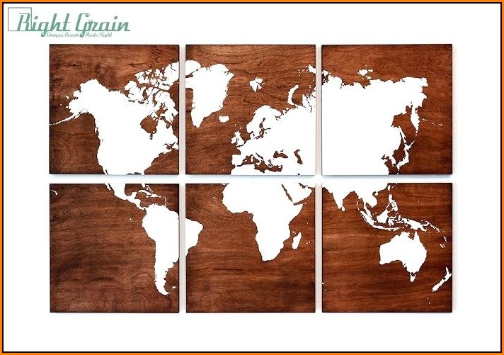 Wooden World Map For Wall In India