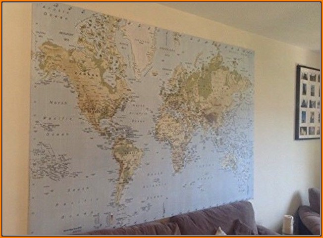 World Map Canvas Ikea For Sale