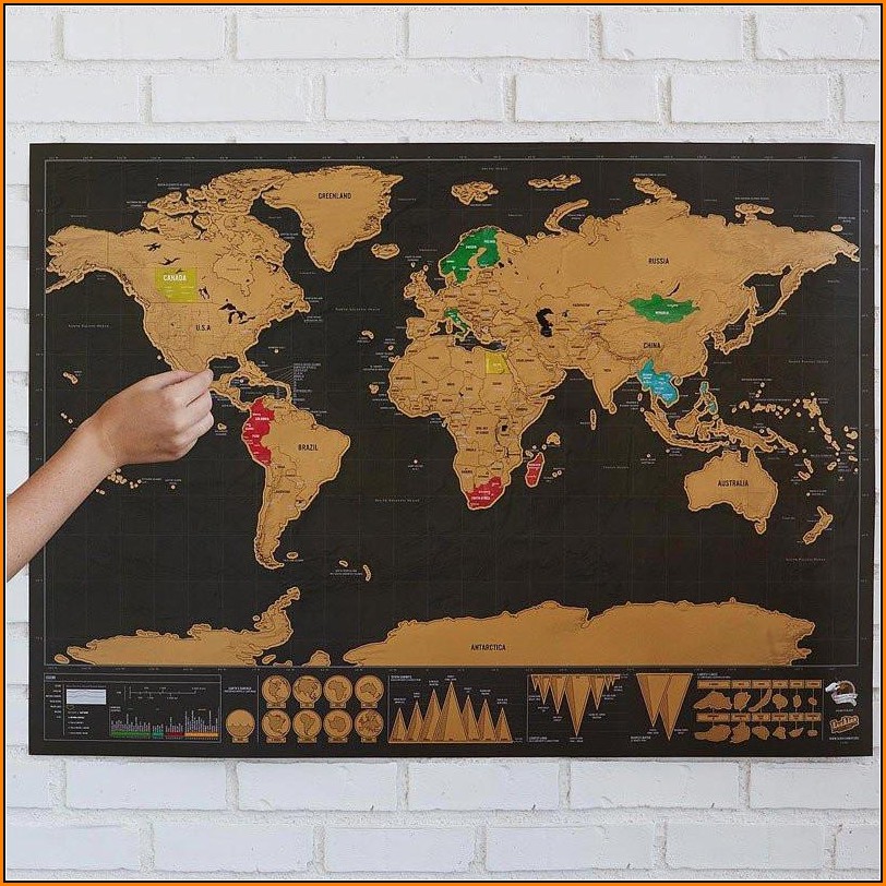 World Travel Map Pinboard India