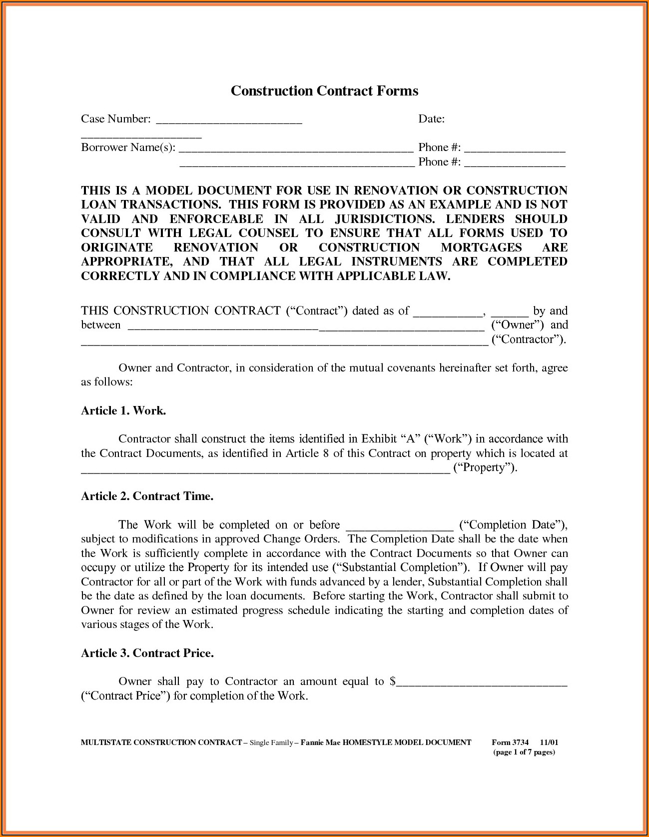 Aia A305 Form Free Download