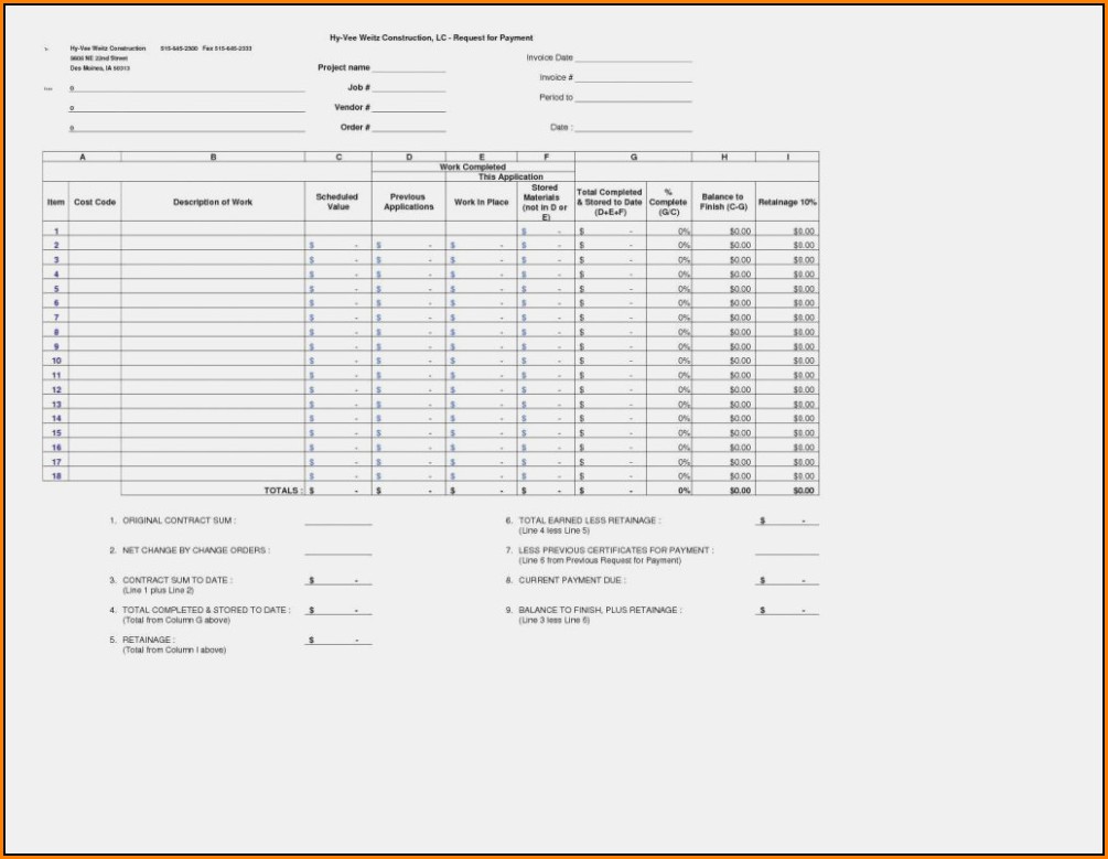 Aia Document G702 Fillable Form