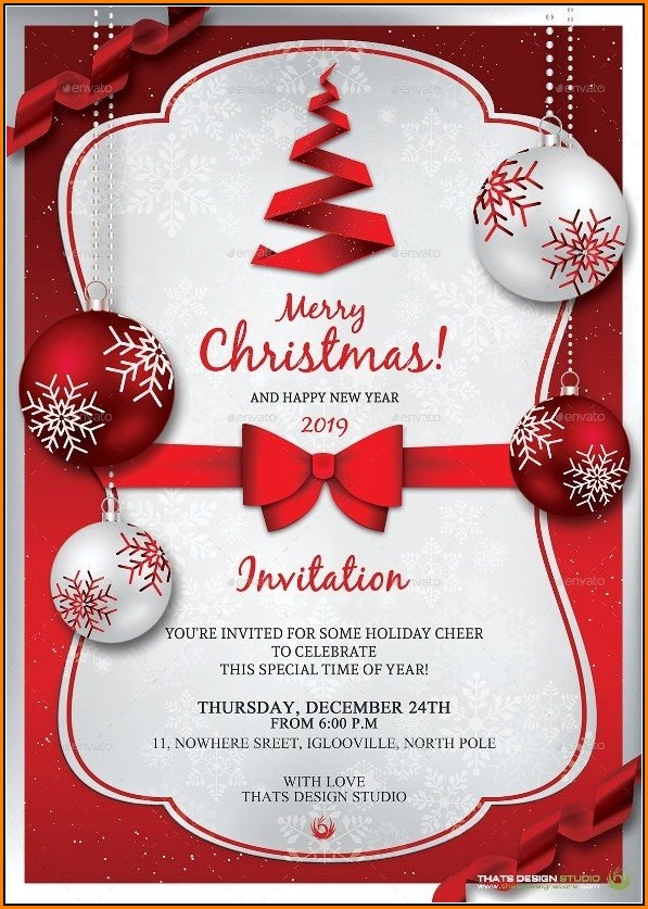 Christmas Party Invitation Templates Free Word