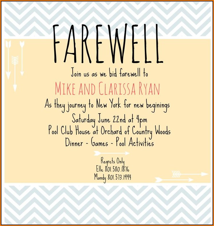 Colleague Farewell Invitation Template