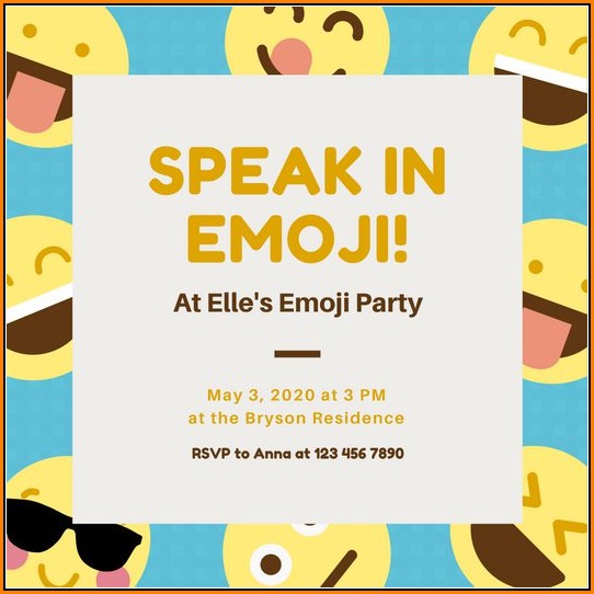 Emoji Invitation Templates
