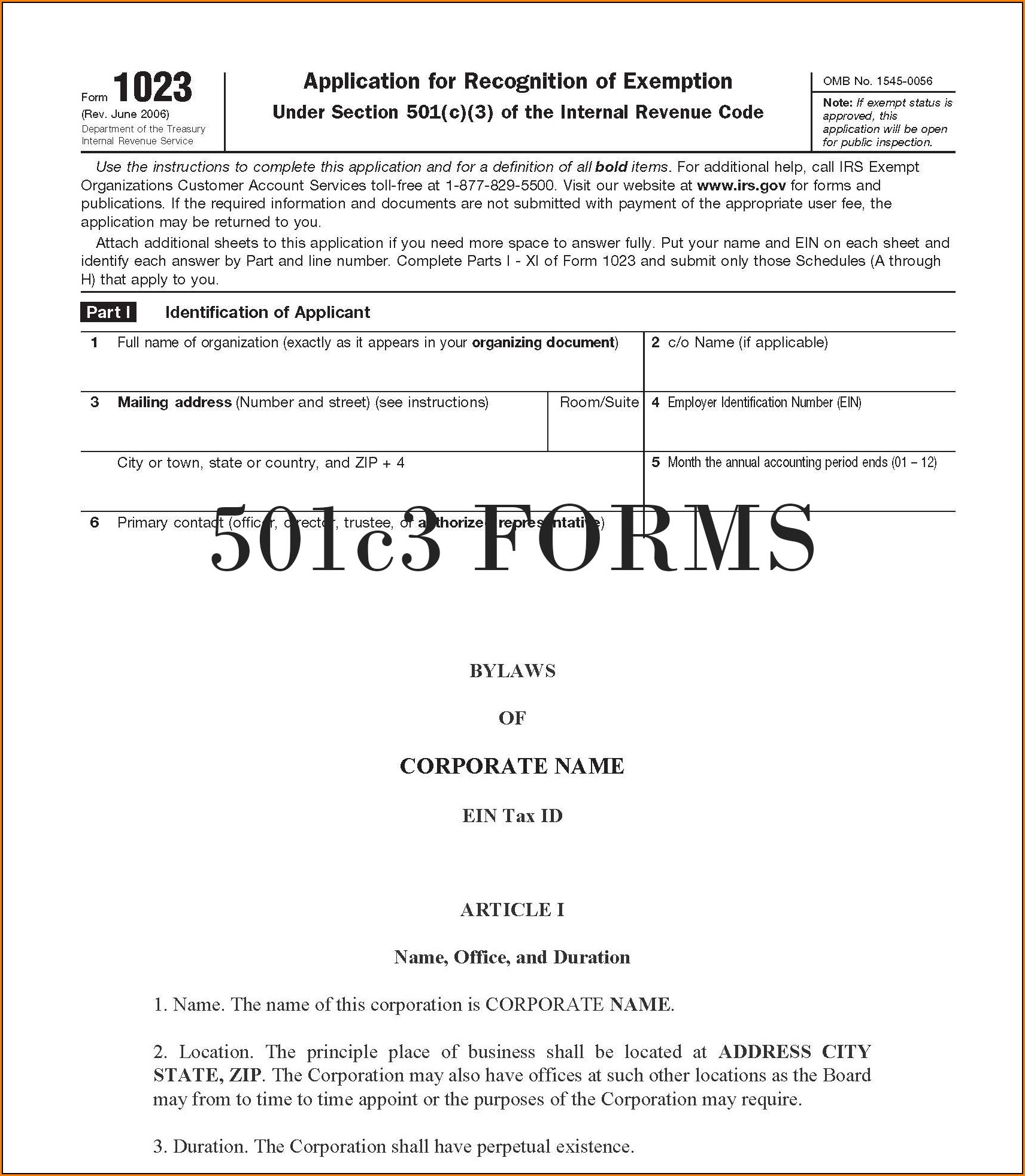 Forming A 501c3