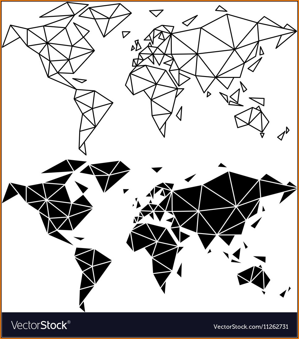 Geometric World Map Vector