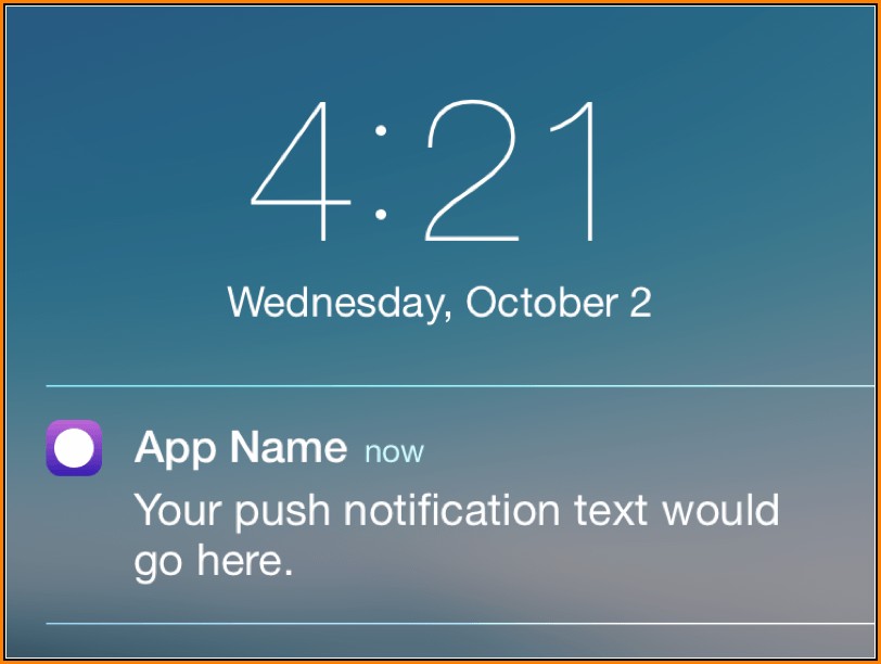 Iphone Push Notification Template