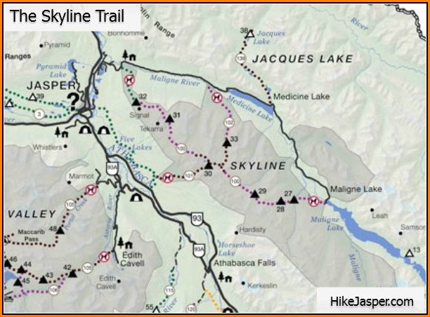 Jasper Hiking Map