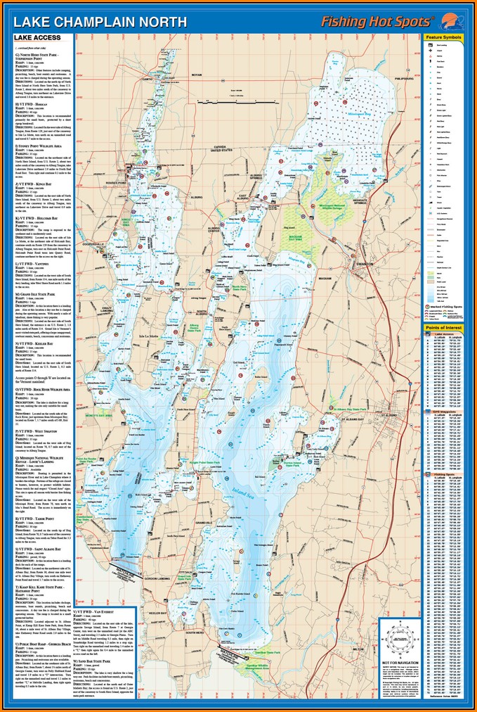 Lake Champlain Fishing Map