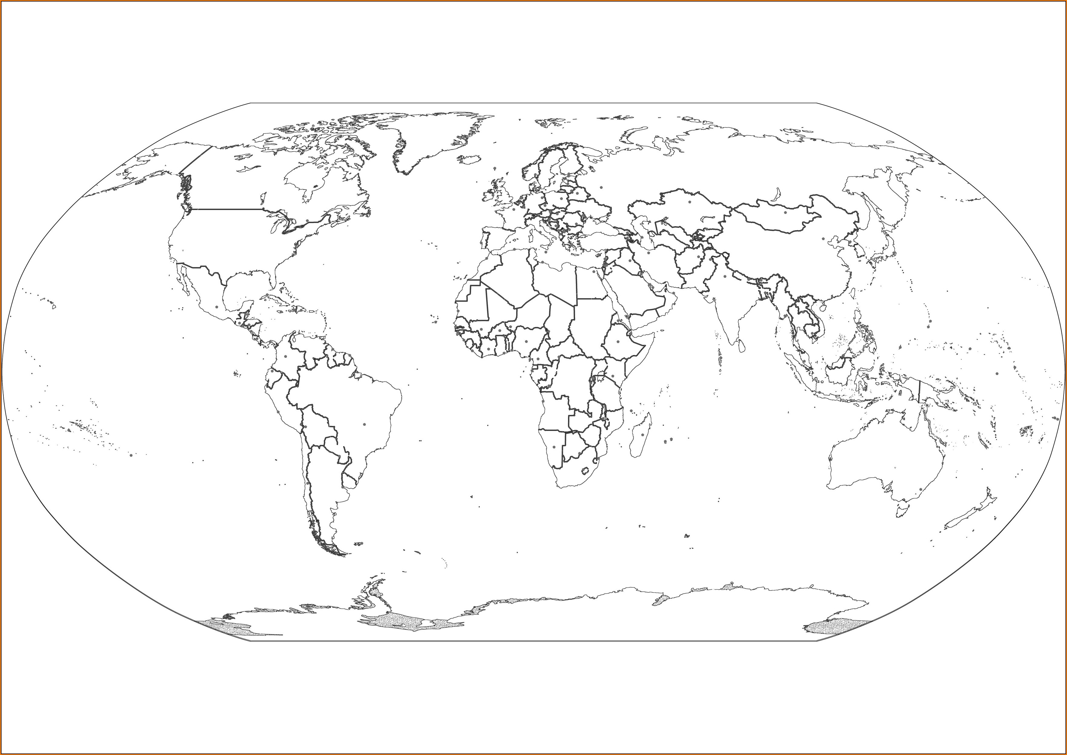 Large Printable World Map Template