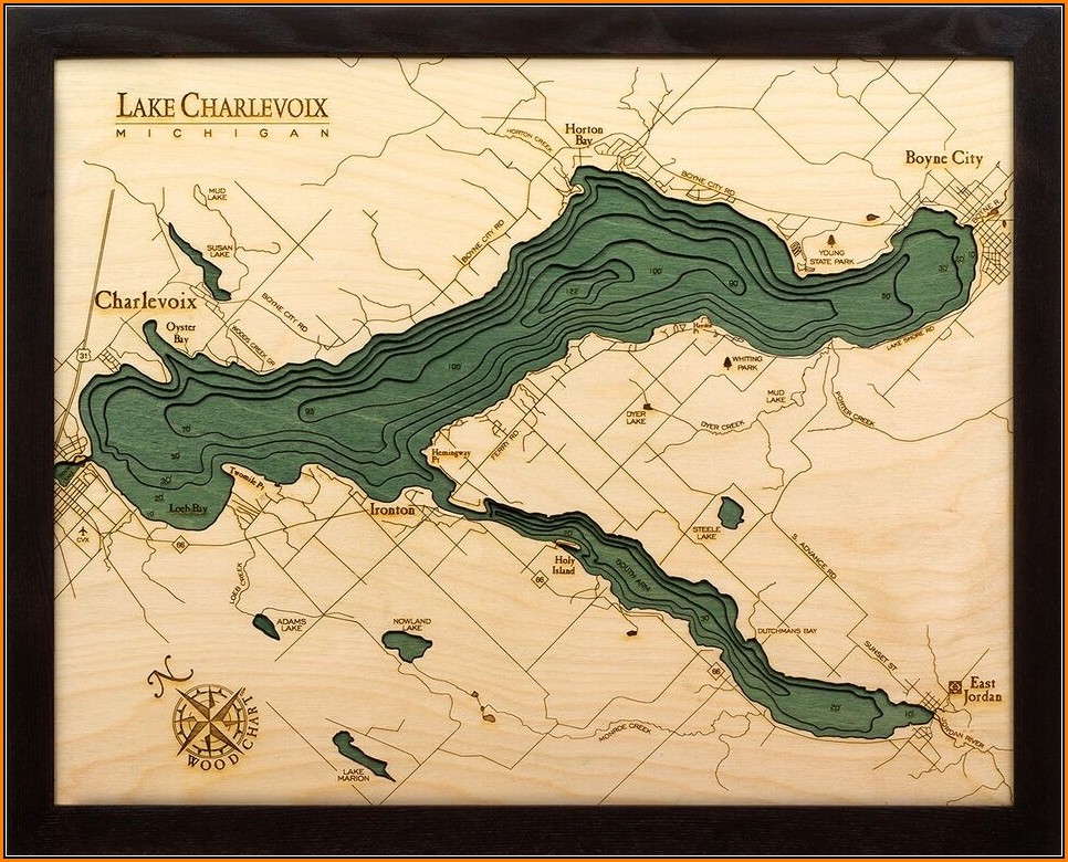 Laser Cut Wood Maps Topography