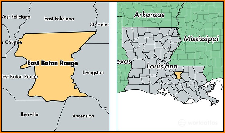 Map Of Baton Rouge La