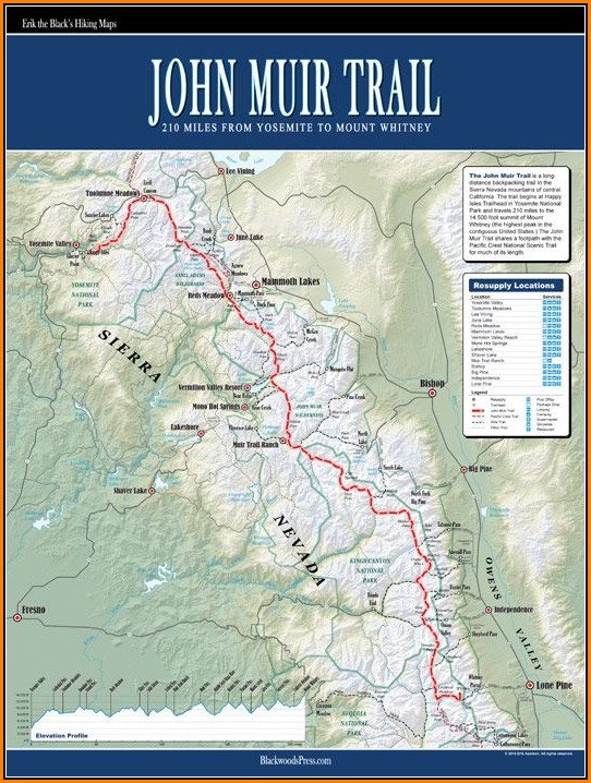 Map Of John Muir Trail