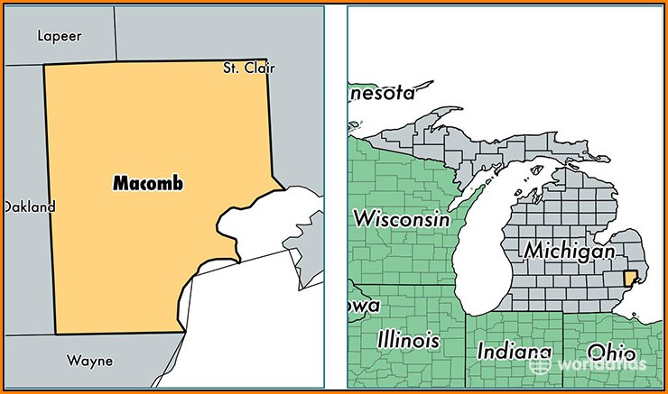 Map Of Macomb County Michigan