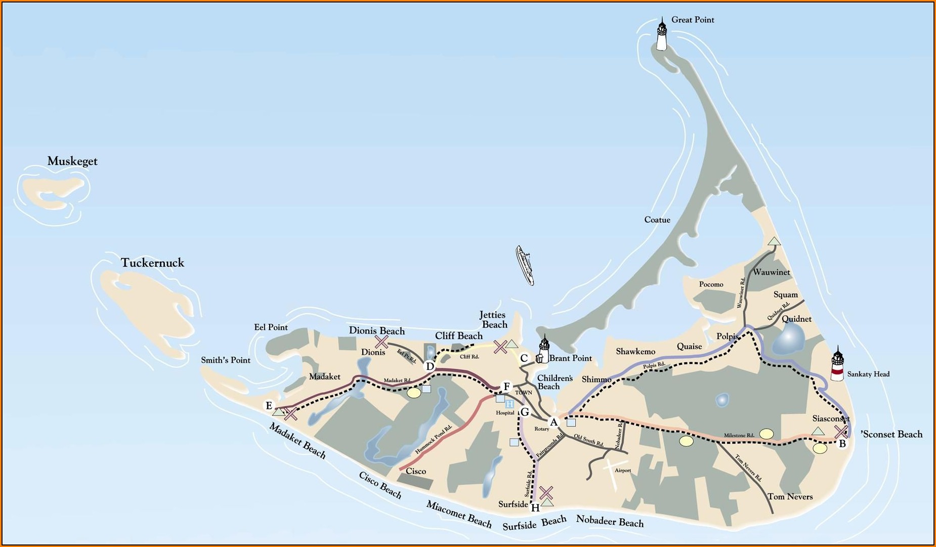 Map Of Nantucket Massachusetts