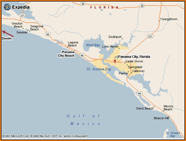 Map Of Panama City Florida And Surrounding Area