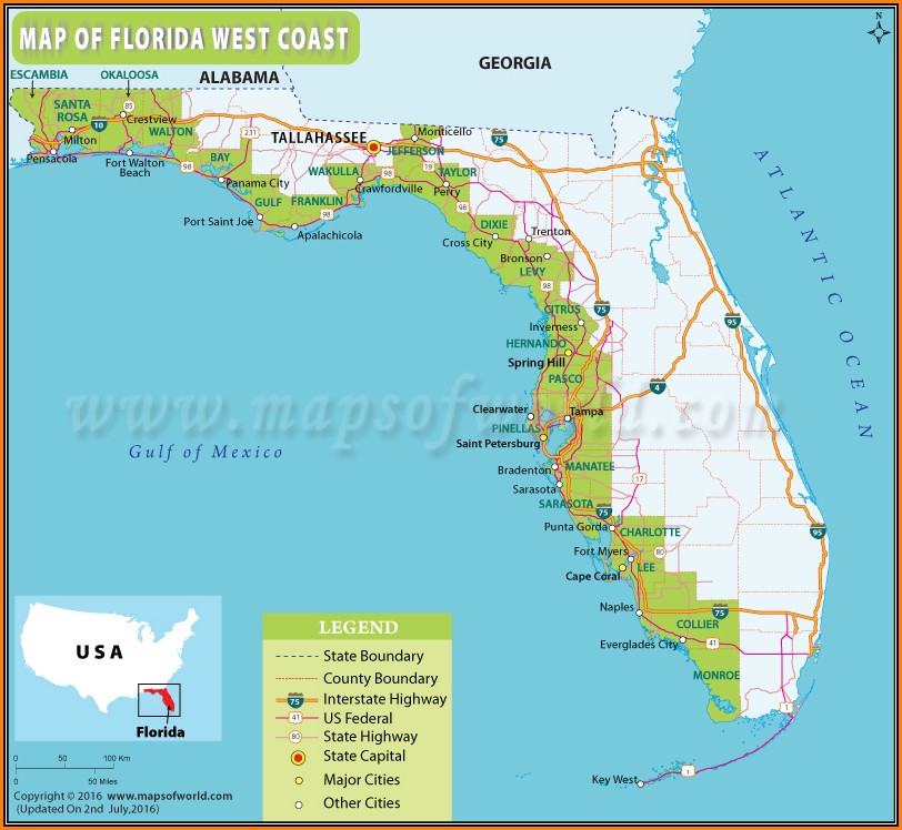 Maps Of Florida Beaches