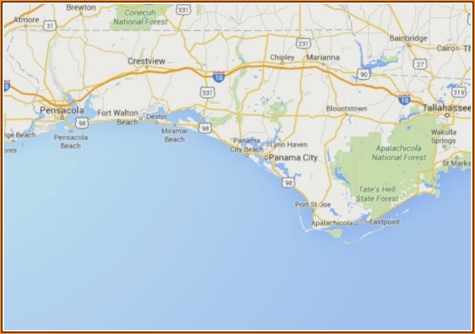 Maps Of Florida Panhandle Beaches