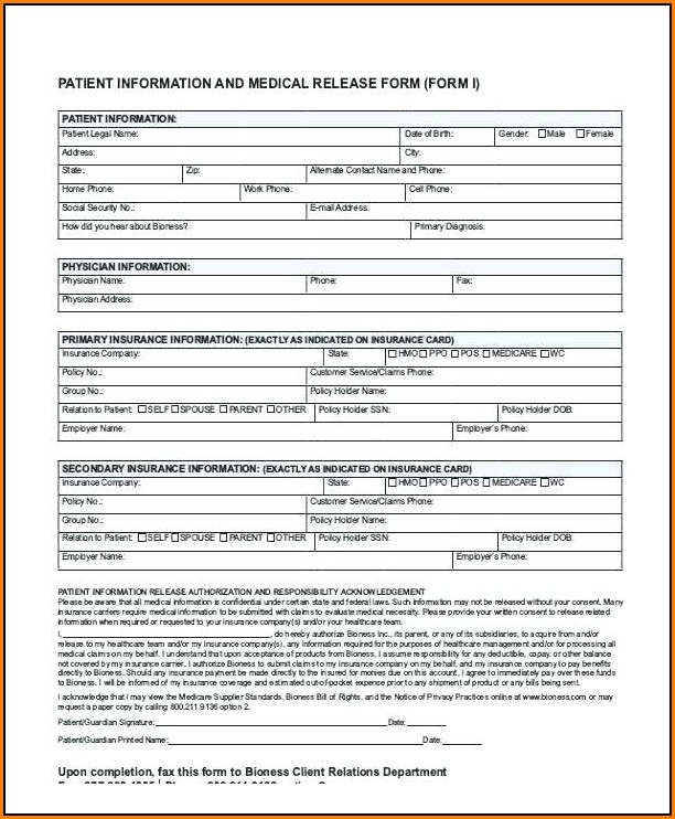 Medical Authorization Form For Grandparents Template