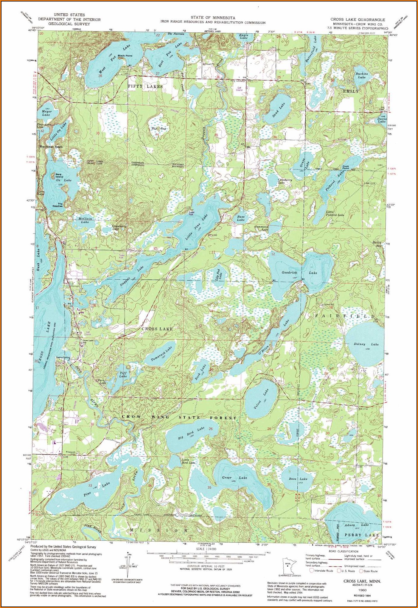 Minnesota Lake Contour Maps