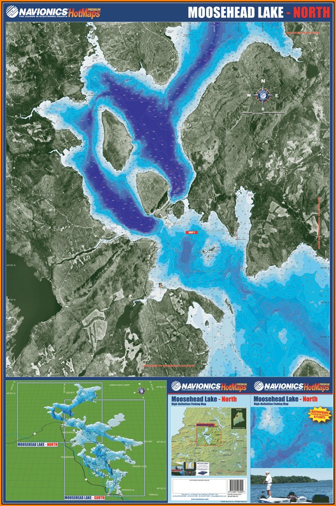 Moosehead Lake Depth Map